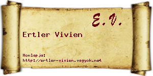 Ertler Vivien névjegykártya